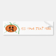 Sad Pumpkin Bumper Sticker