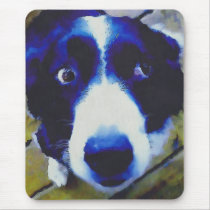 Sad Puppy Dog Eyes Painted Style Mouse Pads