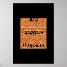 Sad Saddam Hussein Print