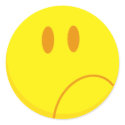 sad silly frowning sad smiley face stickers