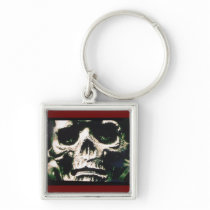 Sad Skull Key Chain