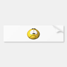 sad smiley bumper stickers