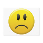 Sad Smiley Face postcards
