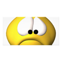 sad smiley photo card