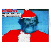 Saddam Santa greeting card