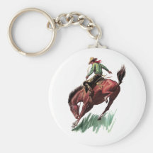 Saddle Bronc Riding Keychain