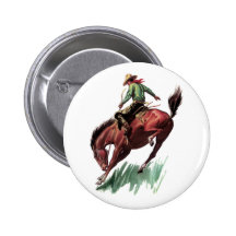 Saddle Bronc Riding Pinback Buttons