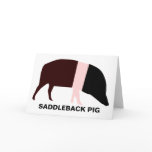 Saddleback Pig Customizable Greeting Card