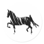 Saddlebred Art Round Stickers