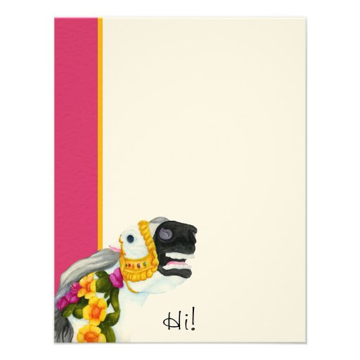 Sadie Hi! Flat Note Cards Invitations
