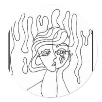 Sadness Round Sticker