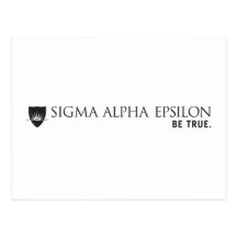 SAE Fraternity Brand Black Post Card
