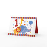 Safari 1st Birthday Custom Card