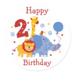 Safari 2nd Birthday Custom Sticker
