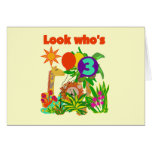 Safari 3rd Birthday  Tshirts and Gifts Greeting Card