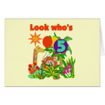 Safari 5th Birthday Tshirts and Gifts Card