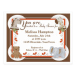 Safari Baby Shower Postcard Invitation