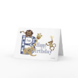 Safari Birthday in Blue Template Card