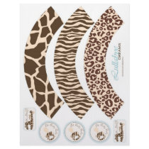 Safari Boy Cupcake Wrappers Flyers