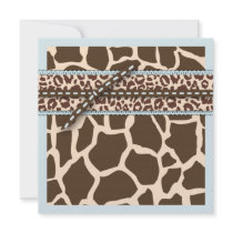 Safari Boy Invitation Square B2