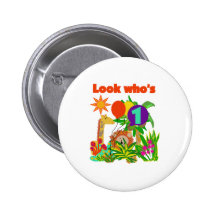 Safari First Birthday Button