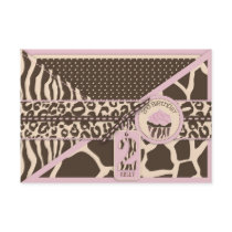 Safari Girl Birthday Enclosure Card B2 Invitation