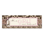 Safari Girl Skinny Gift Tag business cards