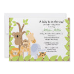 Safari Jungle Baby Animails Baby Shower Invitation