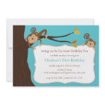 Safari Monkey Birthday Invitation