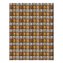 Safari Print Tiles Personalized Invitation