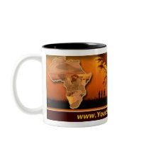 Safari scene Mug with Lion Cub & African Continent