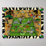 Safari South Africa Soccer Football Sports Fan Print