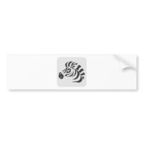 Safari Zebra Icon bumper stickers