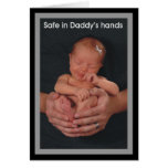 Safe in Daddy's hands cards