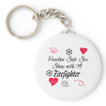 Safe Sex With A Firefighter LIGHT keychains