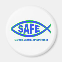 Safe with Christ Refrigerator Magnet
