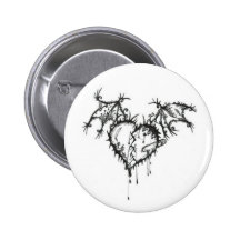 Safety Pin Heart With Wings