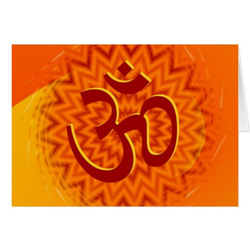 Saffrom Yellow Om Card