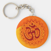 Saffrom Yellow Om Key Chains