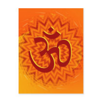 Saffrom Yellow Om Postcards