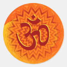 Saffrom Yellow Om Stickers