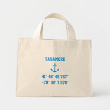 Sagamore Massachusetts Latitude and Longitude Bag