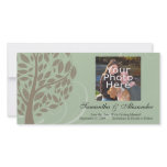 Sage Green and Soft Brown Stylised Eco Tree photo cards