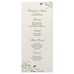 Sage Green Floral Decal Reception Menu rack cards