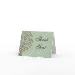 Sage Green, Soft Brown Stylised Eco Tree Thank You