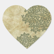 Sage Vintage Floral Envelope Seal Stickers