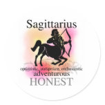 Sagittarius About You Round Stickers