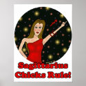 Sagittarius Chicks Rule! Small Poster posters