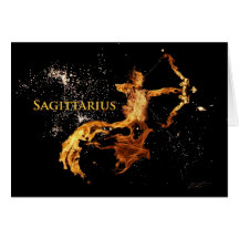 Sagittarius Greeting Card - Zodiac Symbols