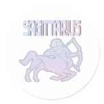 Sagittarius Pastels Round Stickers